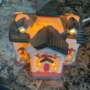 Charming Ceramic Light-Up House Decor